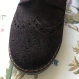 Papouelli Brown Suede Brogues: Size 34