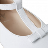 Il Gufo White Mary-Jane Style Shoes With Bow: Size 22 (Brand New)