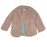 Outside The Lines Pale Pink Faux Fur Coat: 7-8 Years
