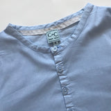 C de C Pale Blue Cotton Collarless Shirt: 8 Years