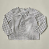 Jacadi White Check Blouse With Bow: 4 Years