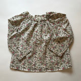 Bonpoint Floral Print Blouse With Gathered Neckline: 4 Years