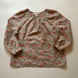 Bonpoint Liberty Print Blouse With Smocking And Button Detail