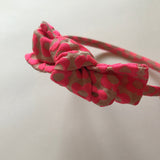 Bonpoint Neon Pink And Gold Floral Shell Top With Matching Headband