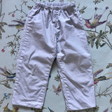 Bonpoint Palest Grey Cotton Trousers: 2 Years