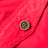 Burberry Red Raincoat With Burberry Check Trim