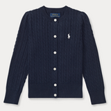 Ralph Lauren Navy Cable Knit Cotton Cardigan: 7 Years