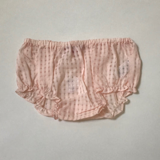 Bonpoint Pale Pink Check Cotton Bloomers: 18 Months