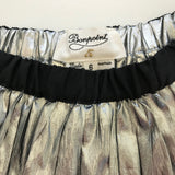 Bonpoint Metallic Silver Pleated Skirt