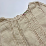 Bonpoint Cream Cotton Blouse With Lace Trim: 3 Years