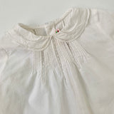 Bonpoint White Blouse With Lace Trim Collar: 2 Years