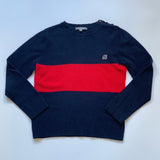 Bonpoint Navy And Red Wool Mix Jumper: 10 Years