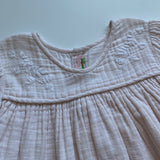 Bonpoint Palest Pink Cheesecloth Dress With Embroidery: 8 Years