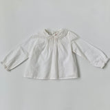 Bonpoint white lace trim blouse secondhand used preloved