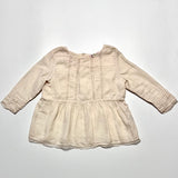 Bonpoint Cream Cotton Blouse With Lace Trim: 3 Years