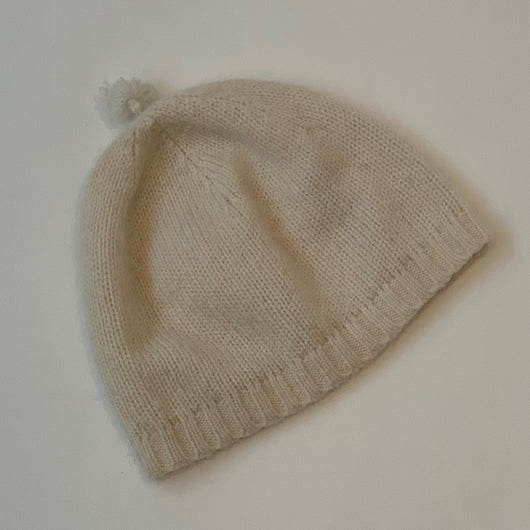 Bonpoint Cream Cashmere Hat: Size 1