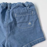 Bonpoint Blue Shorts With Contrast Stitching: 6 Months