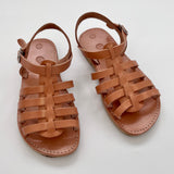Théluto Tan Gladiator Sandals: Size EU 33