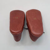 Marie-Chantal Brown Leather Pram Booties: Size EU 17