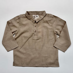 Caramel Taupe Tunic Shirt With Collar: 2 Years (Brand New)