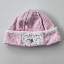 Baby Girl Pink Cotton Hat: Newborn