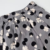 Bonpoint Grey Floral Print Cotton Skirt: 6 Years