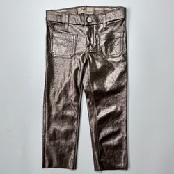 Bonpoint Bronze Metallic Trousers 6 Years