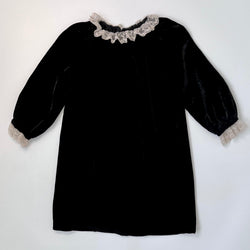 Bonpoint black velvet lace dress festive christmas secondhand used preloved preowned