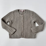 Bonpoint Grey Angora/ Wool Thick Ribbed Cardigan: 2 Years