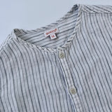 Gocco Stripe Linen Collarless Shirt: 5-6 Years