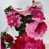 Dolce & Gabbana White Floral Print Shift Dress: 9-10 Years