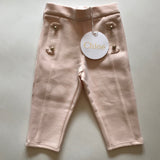 Chloé Pale Pink Leggings With Gold Buttons