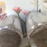 Rachel Riley Silver Patent Mary-Jane Baby Ballet Shoes: Size EU 24