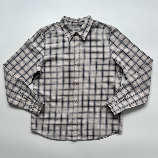 Bonpoint Grey And Blue Brushed Cotton Shirt: 10 Years