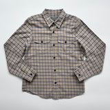 Bonpoint Grey And Yellow Brushed Cotton Flannel Shirt: 10 Years