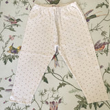 Bonpoint Cream And Gold Polka Dot Cotton Top And Leggings Set