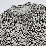 Bonpoint Black And White Daisy Print Blouse With Collar: 8 Years