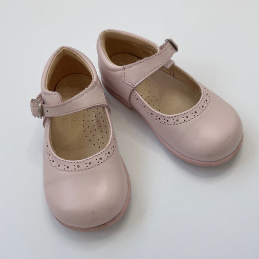 Trotters Pale Pink Leather Mary-Jane Shoes: Size EU 23