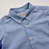 Bonpoint Blue Cotton Shirt With Pocket: 2 Years