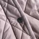 Bonpoint Dusty Pink Quilted Jacket With Brown Fleece Lining