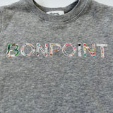 Bonpoint Grey Sweatshirt With Liberty Print Motif: 4 Years