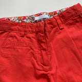 Jacadi Red Cotton Trousers With Liberty Print Trim: 4 Years