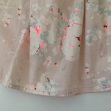 Bonpoint Pale Pink Rose Print Blouse With Neon: 4 Years