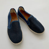 Rivieras Blue Canvas Slip On Shoes: Size EU 33