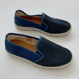 Rivieras Blue Canvas Slip On Shoes: Size EU 33