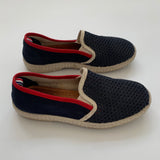 Rivieras Blue and Red Canvas Slip On Shoes: Size EU 31