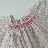 Bonpoint Rose Print Cotton Dress With Smocking: 2 Years