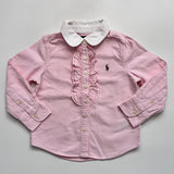 Ralph Lauren Pink And White Stripe Oxford Blouse: 2 Years & 3 Years