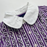 Ralph Lauren Purple And White Stripe Cotton Blouse: 2 Years & 3 Years