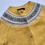 Ralph Lauren Yellow Intarsia Knit Cardigan: 3 Years